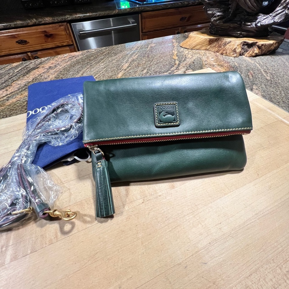 Dooney & Bourke Green Leather Clutch